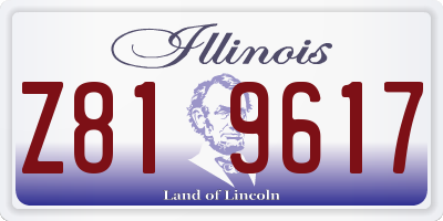 IL license plate Z819617