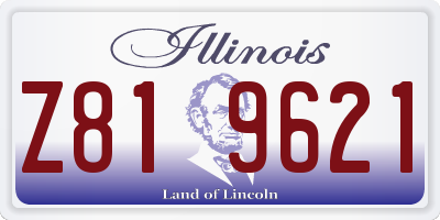 IL license plate Z819621
