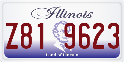 IL license plate Z819623
