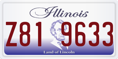 IL license plate Z819633