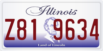 IL license plate Z819634