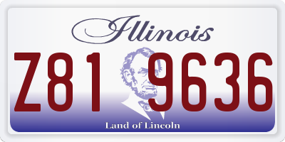 IL license plate Z819636