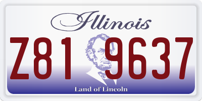 IL license plate Z819637