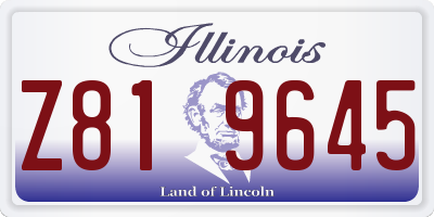 IL license plate Z819645
