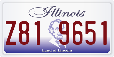 IL license plate Z819651