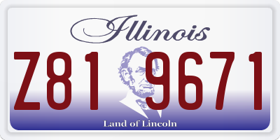 IL license plate Z819671