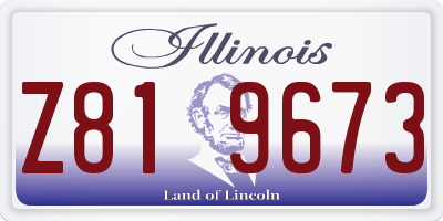 IL license plate Z819673