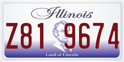 IL license plate Z819674