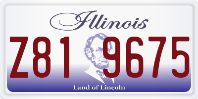 IL license plate Z819675