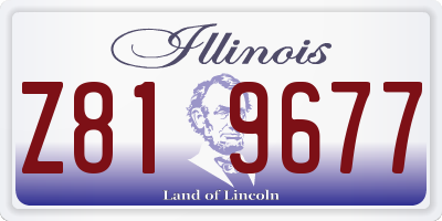 IL license plate Z819677