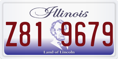 IL license plate Z819679