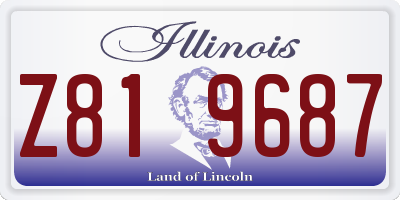 IL license plate Z819687
