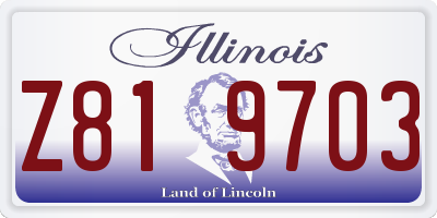 IL license plate Z819703