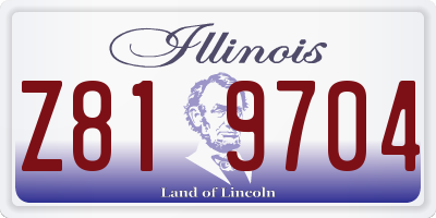 IL license plate Z819704