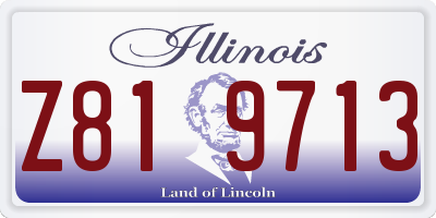 IL license plate Z819713