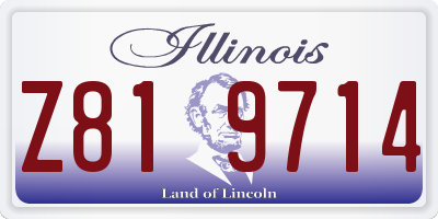 IL license plate Z819714