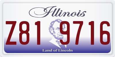 IL license plate Z819716