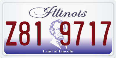 IL license plate Z819717
