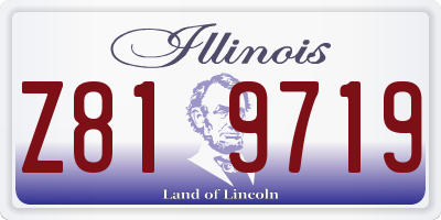 IL license plate Z819719