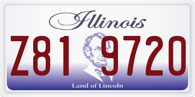 IL license plate Z819720
