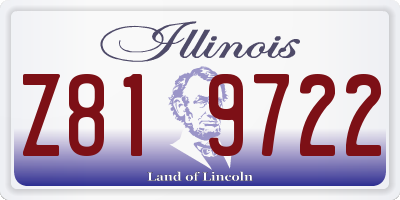IL license plate Z819722