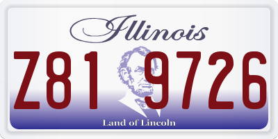 IL license plate Z819726