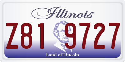 IL license plate Z819727
