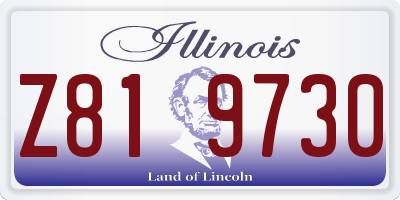 IL license plate Z819730