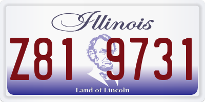 IL license plate Z819731