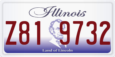 IL license plate Z819732