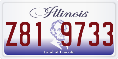 IL license plate Z819733
