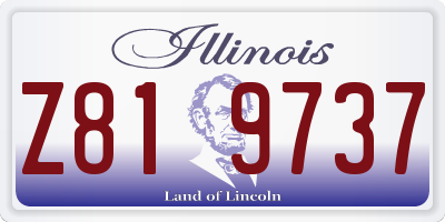 IL license plate Z819737