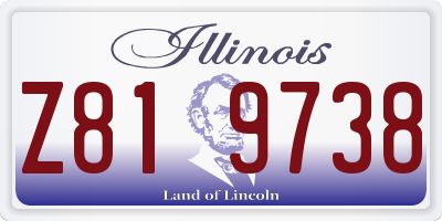IL license plate Z819738