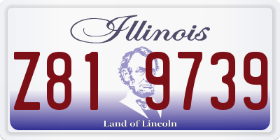 IL license plate Z819739