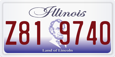 IL license plate Z819740