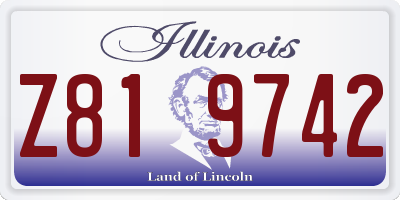 IL license plate Z819742