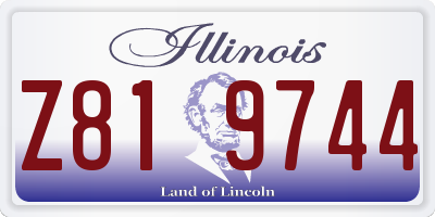 IL license plate Z819744