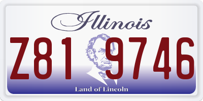 IL license plate Z819746