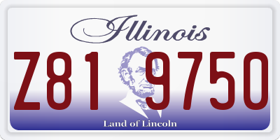 IL license plate Z819750