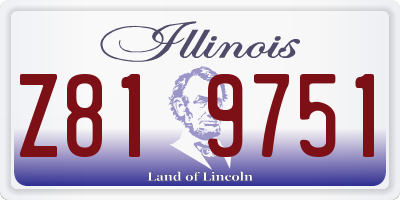 IL license plate Z819751