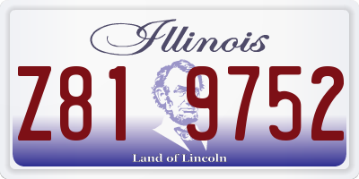 IL license plate Z819752
