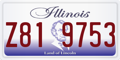 IL license plate Z819753