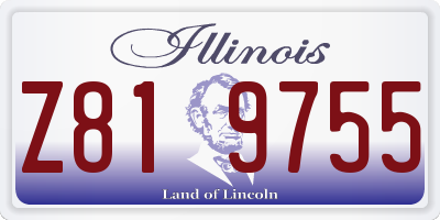 IL license plate Z819755
