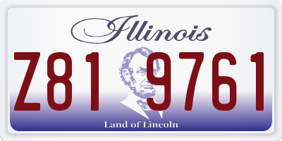 IL license plate Z819761
