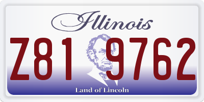 IL license plate Z819762