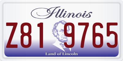 IL license plate Z819765
