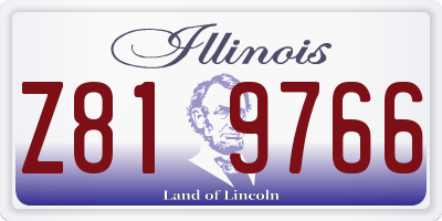 IL license plate Z819766