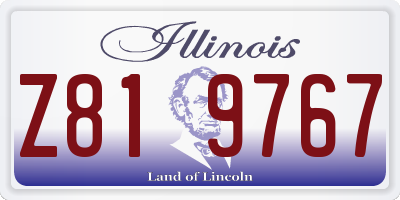 IL license plate Z819767