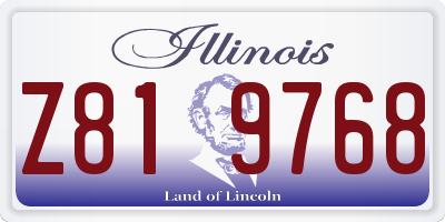 IL license plate Z819768