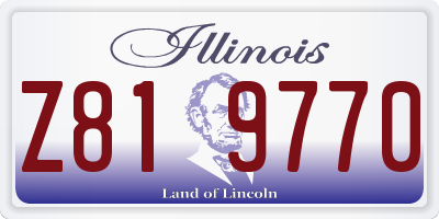 IL license plate Z819770